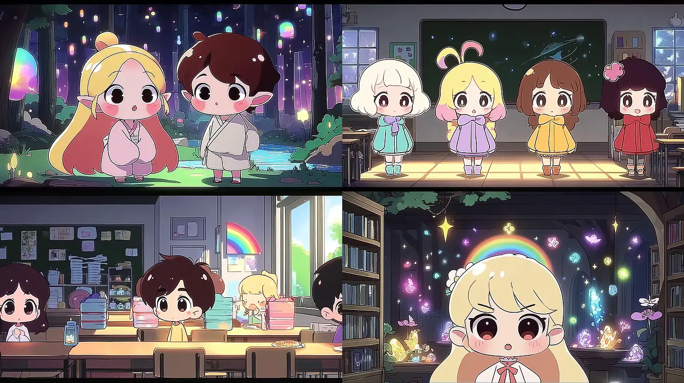 Charming Whimsical Animation with Magical Details - Midjourney sref style