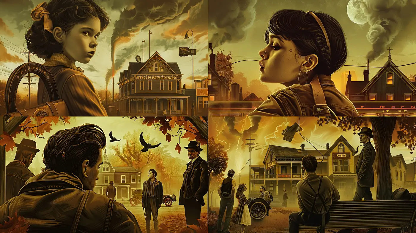 Autumnal Hues of Timeless Nostalgia: A Fusion of Illustration and Painting Techniques - Midjourney sref style
