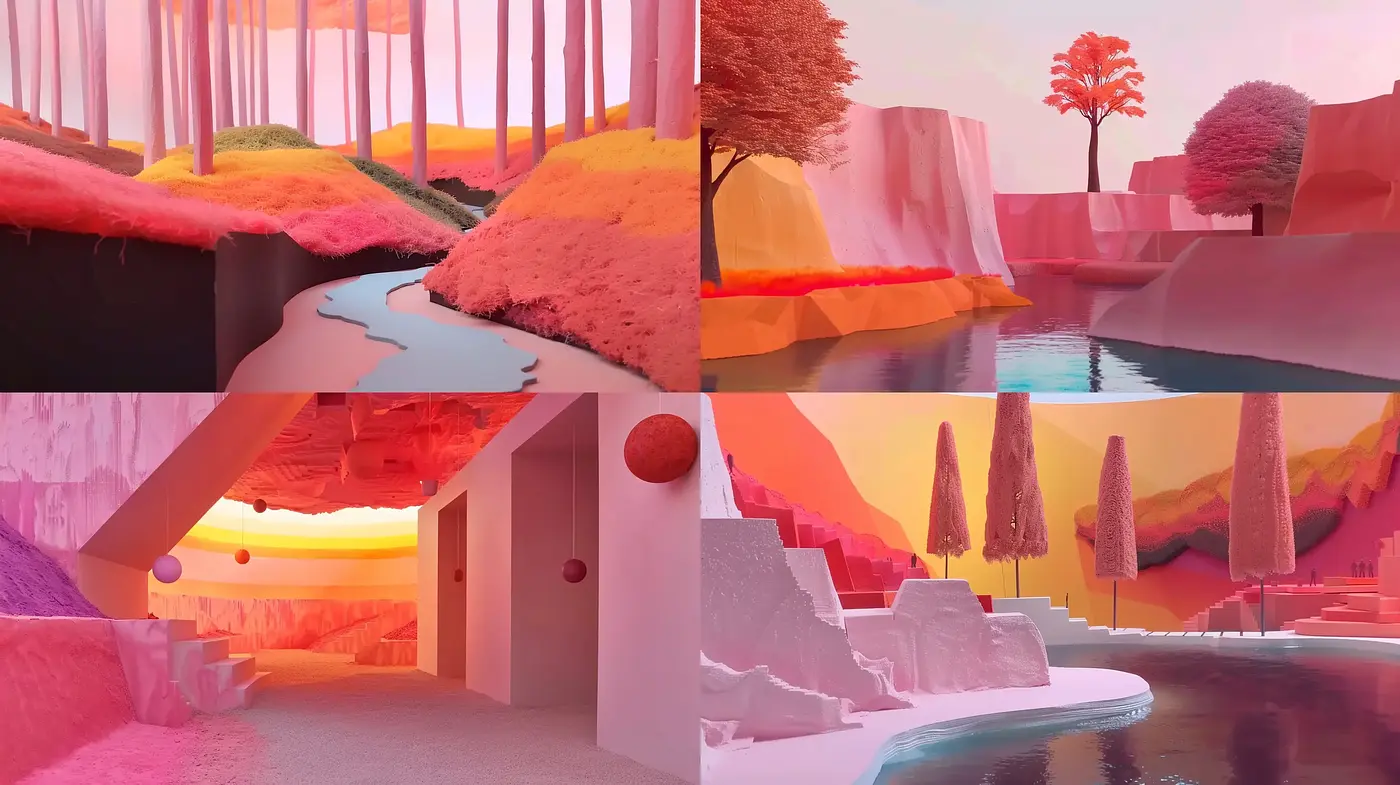 Warm Pastel Dreamscape: A Study in Surrealist Serenity - Midjourney sref style