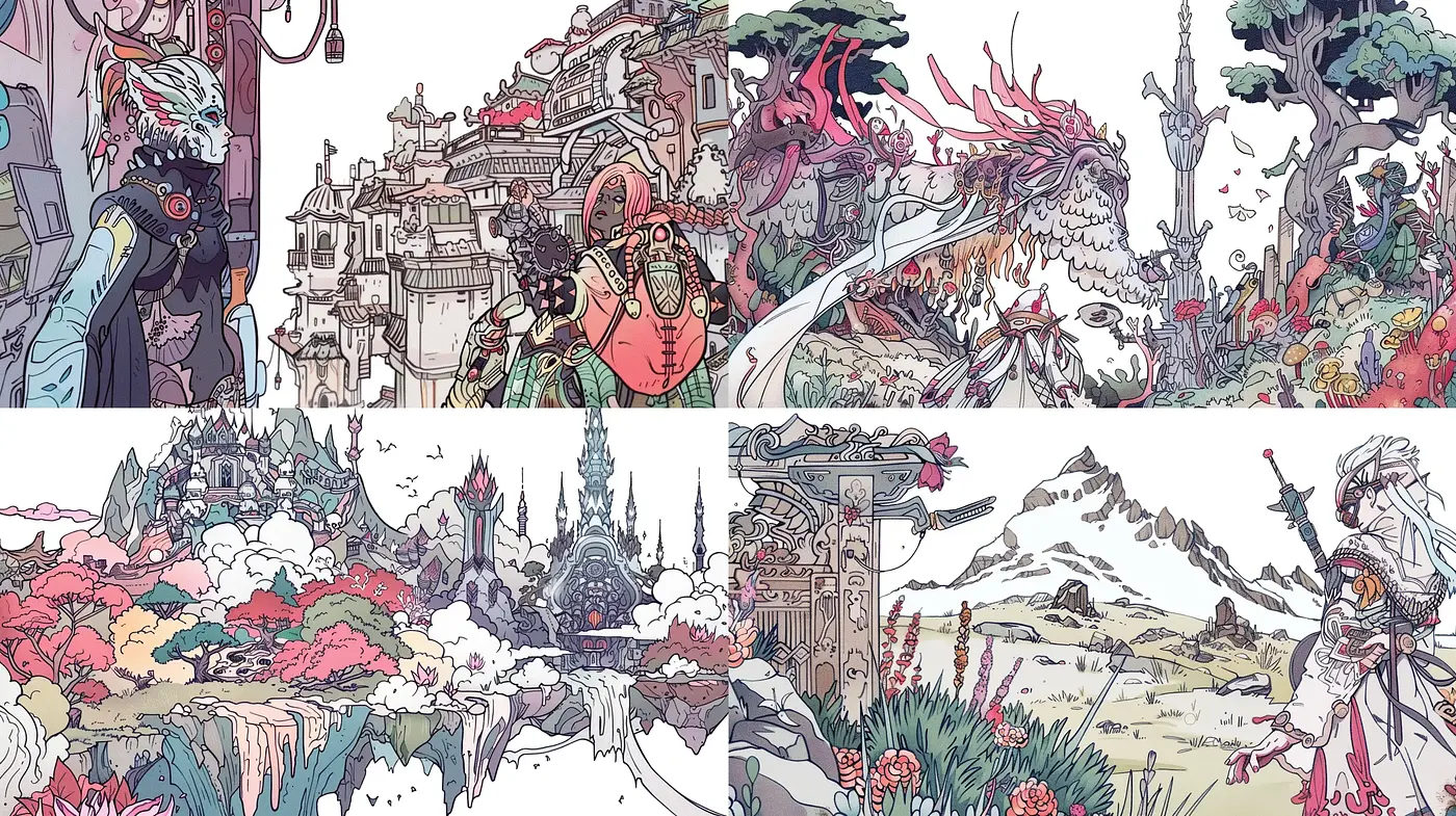 Ethereal Mythological Dreamscapes: A Whimsical Journey through Eastern-Inspired Fantasies - Midjourney sref style