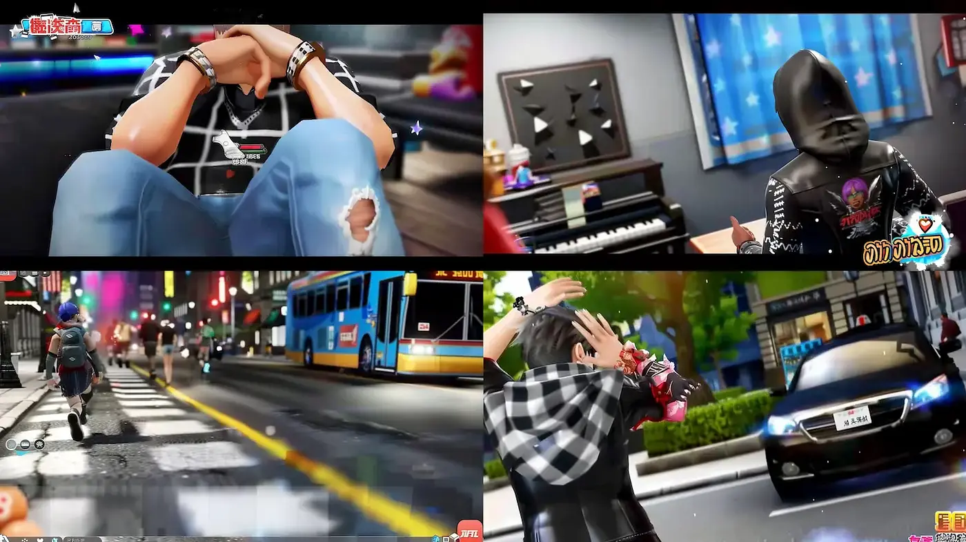Stylized Urban Vibes with Neon Accents and Emotional Depth - Midjourney sref style