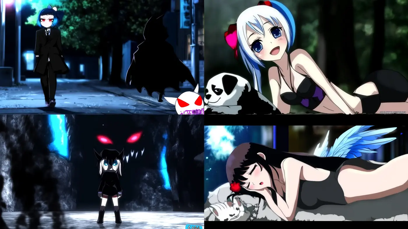 Energetic Anime Essence with a Dark Palette - Midjourney sref style