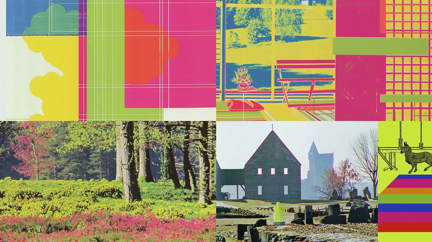 Abstract Geometric Harmony with Vivid Contrasts - Midjourney sref style