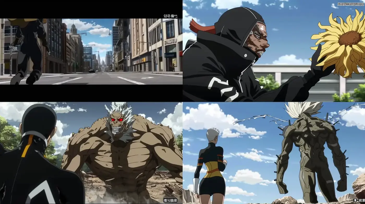 Dynamic Japanese Animation with a Post-Apocalyptic Atmosphere - Midjourney sref style