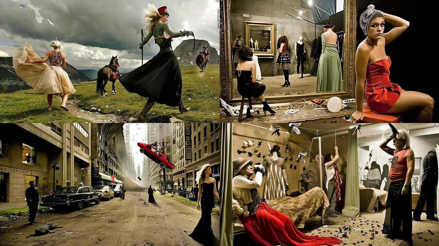 Dramatic Cinematic Tableaux with Surreal Overtones - Midjourney sref style