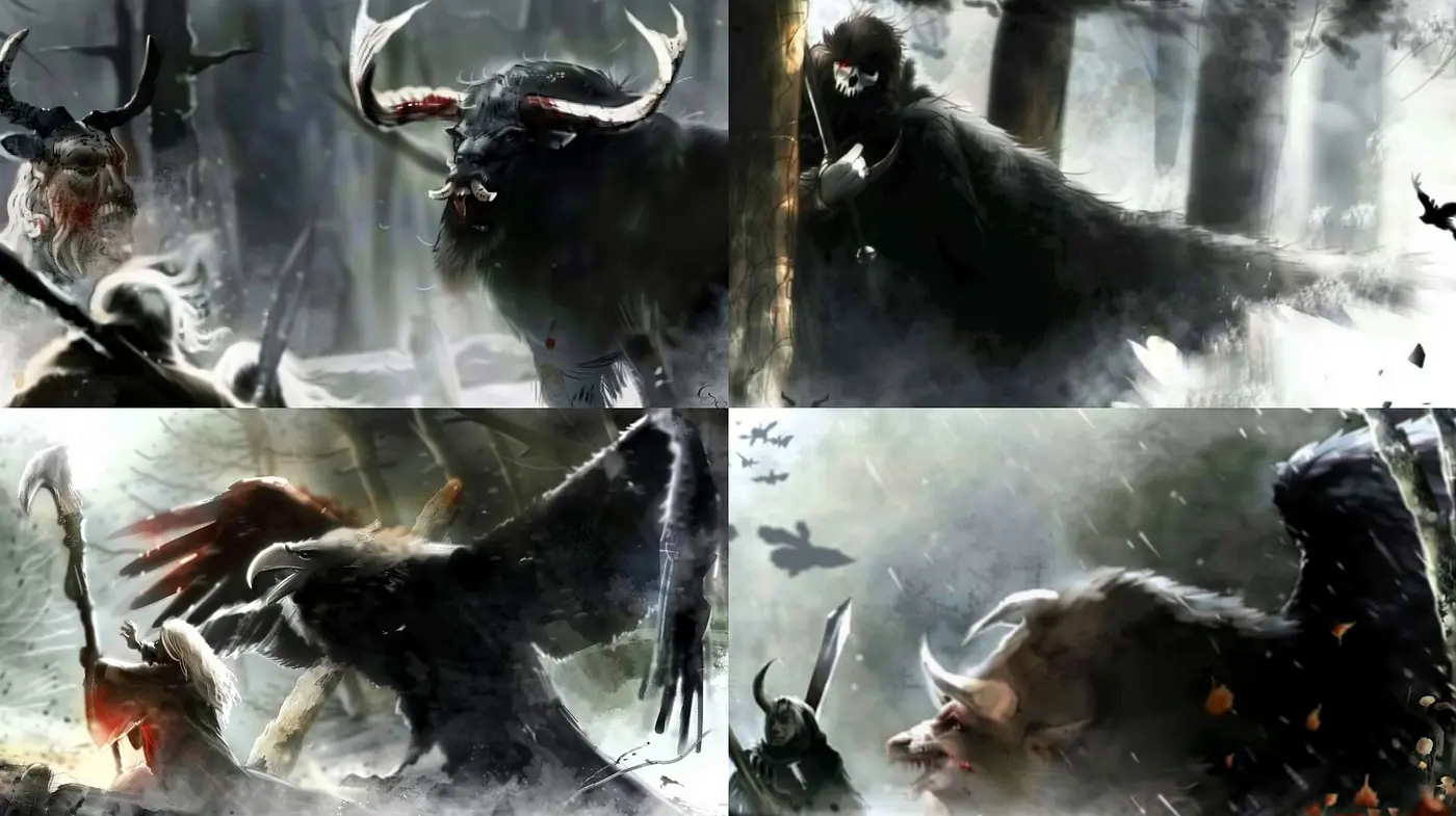 Ethereal Monochrome Mystique: An Emergent Style Blending Dark Fantasy with Impressionistic Overtones - Midjourney sref style