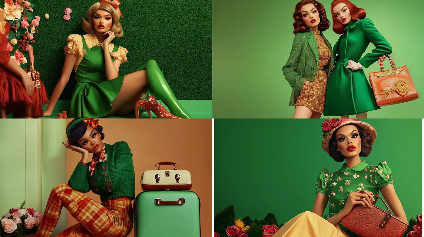 Vibrant Retro Chic with a Modern Twist - Midjourney sref style