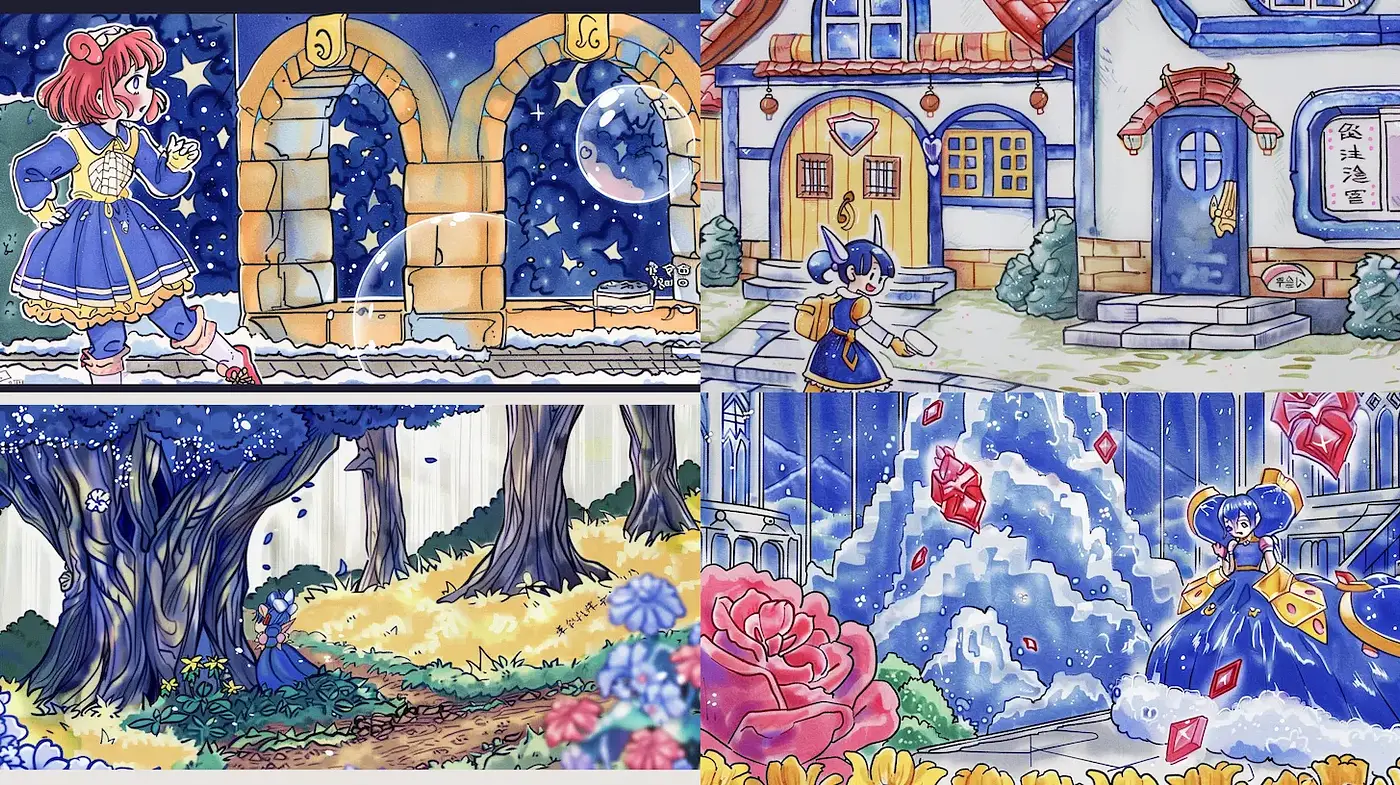 Charming and Whimsical Illustrations with a Playful Aesthetic - Midjourney sref style