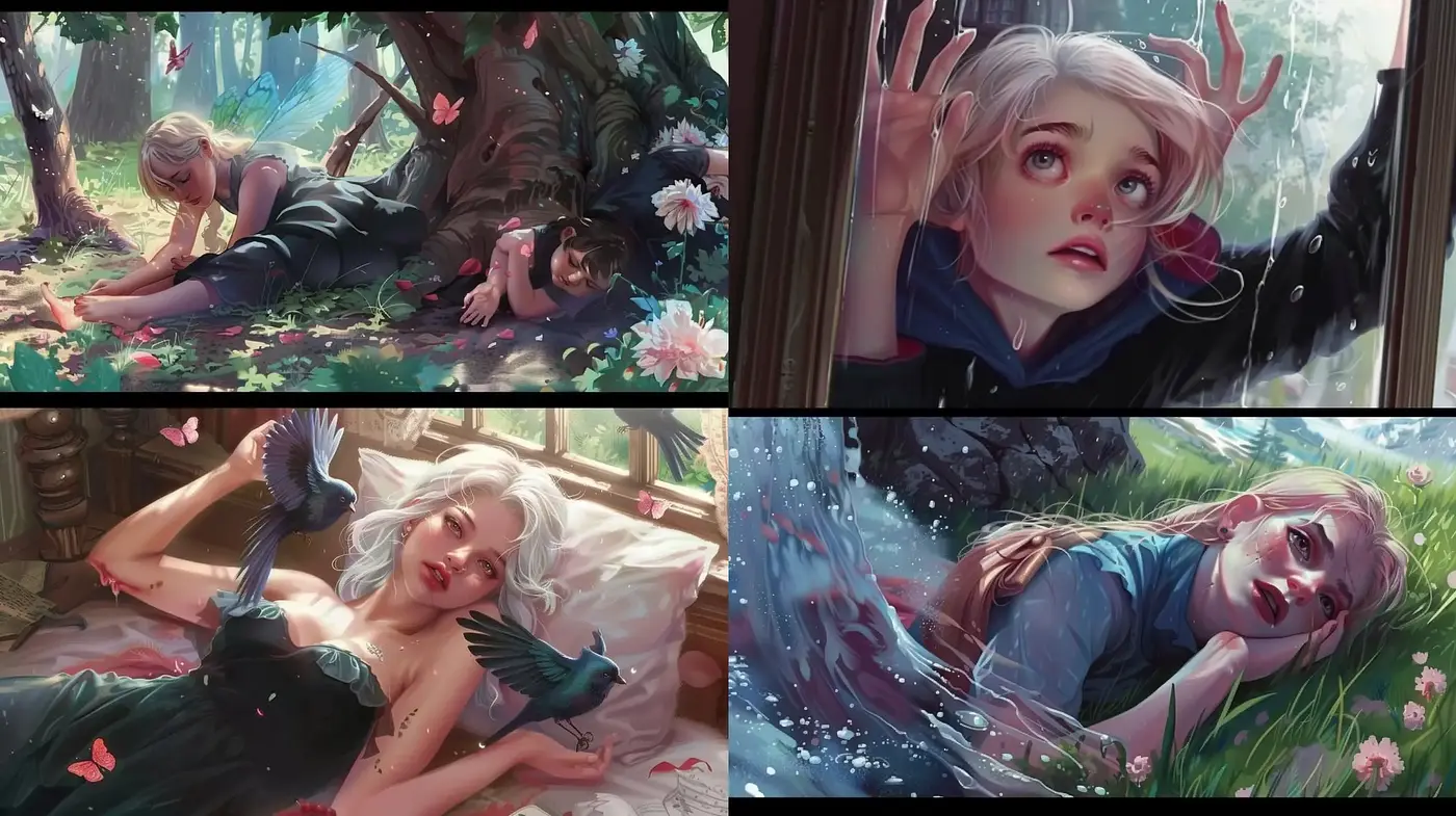 Enchanting Dreamlike Fantasy with Surreal Overtones - Midjourney sref style
