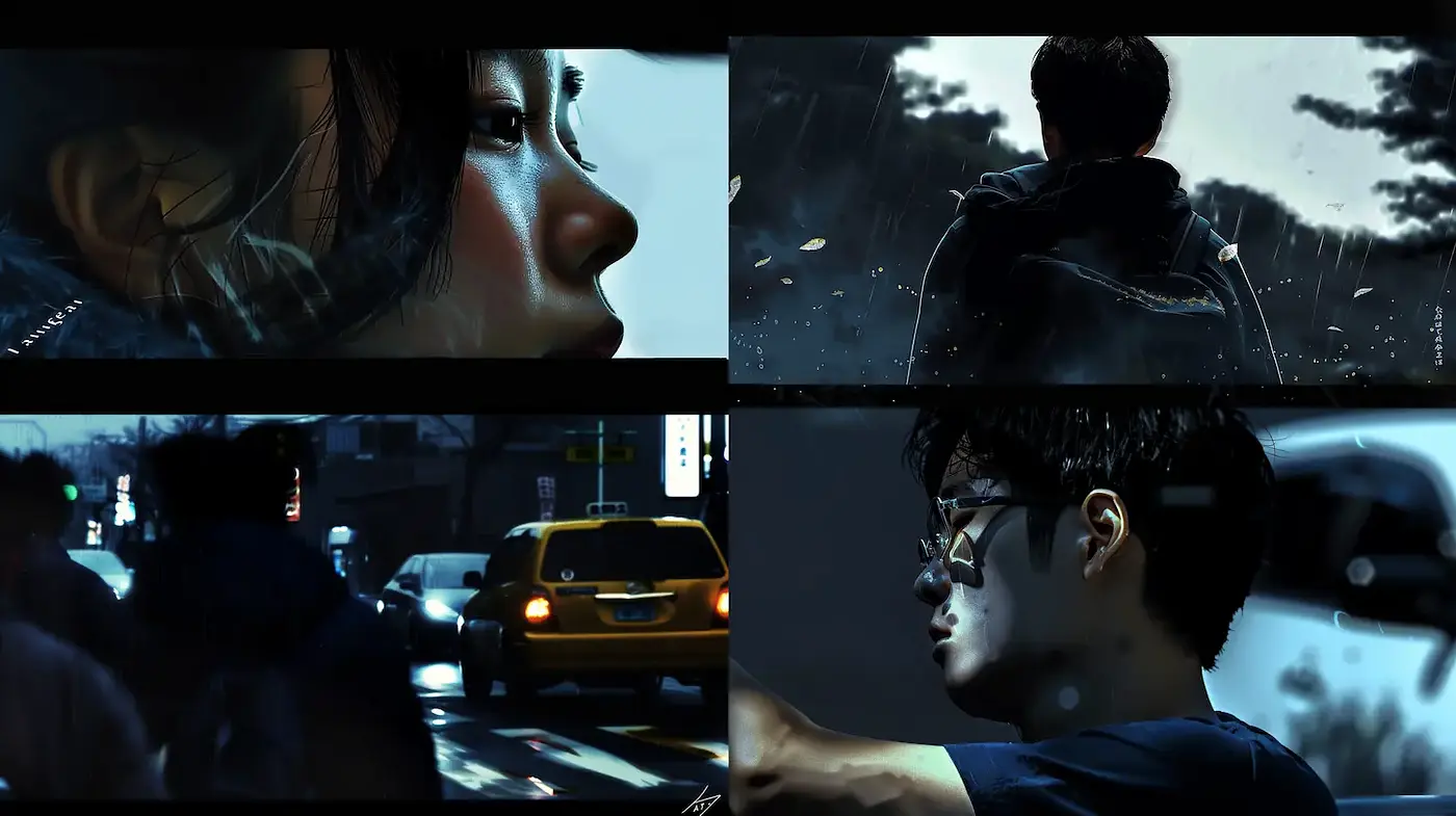 Cinematic Atmosphere with a Noir Influence - Midjourney sref style