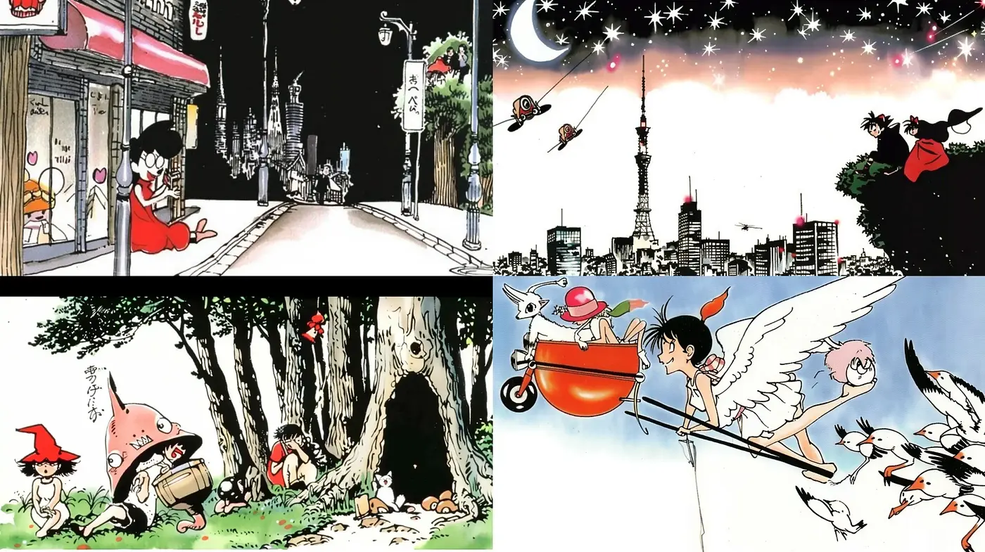 Whimsical Storybook Illustrations with Eastern Artistry Influence - Midjourney sref style