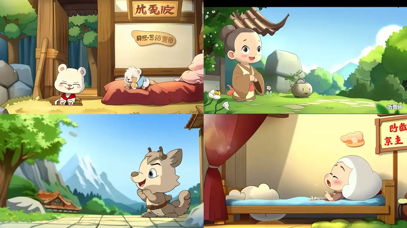 Charming and Whimsical Animated Scenes with a Soft Color Palette - Midjourney sref style