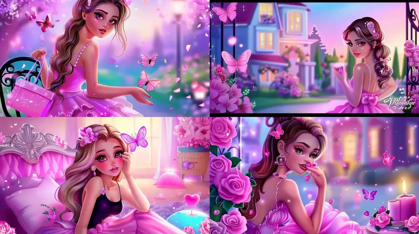 Whimsical and Dreamy Aesthetic with a Floral Fantasy - Midjourney sref style