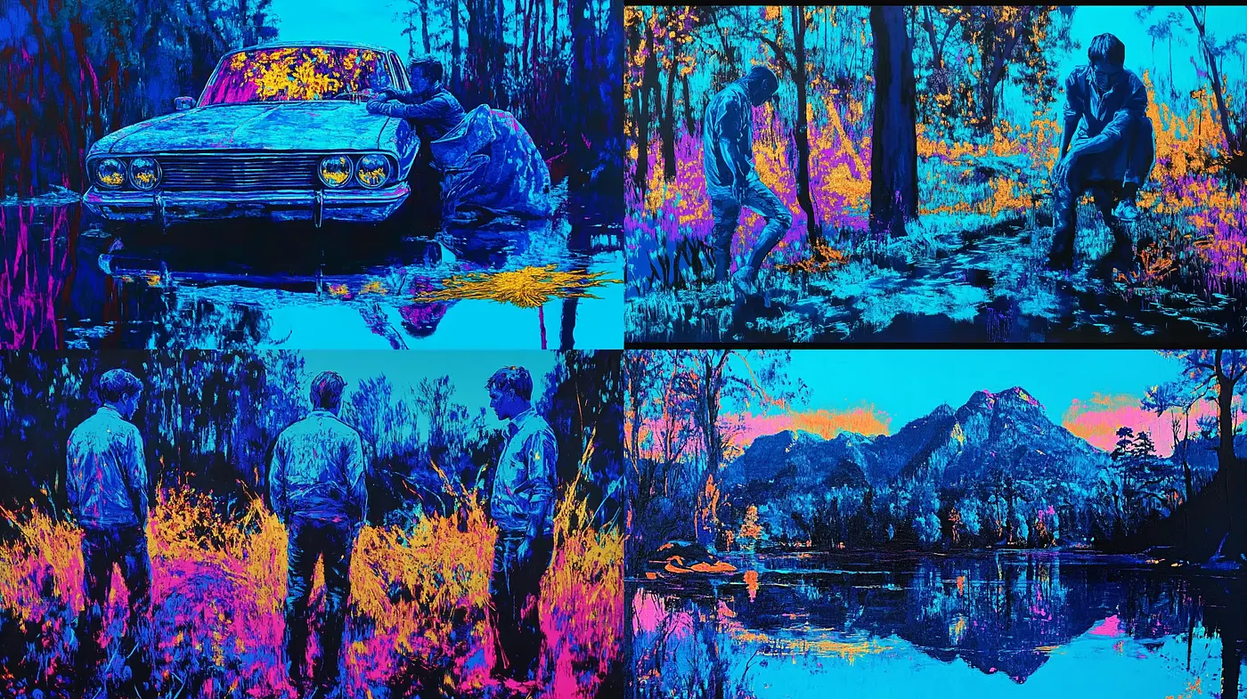 Electrified Neon Dreamscape: A Fusion of Vibrant Hues and Surreal Imagery - Midjourney sref style