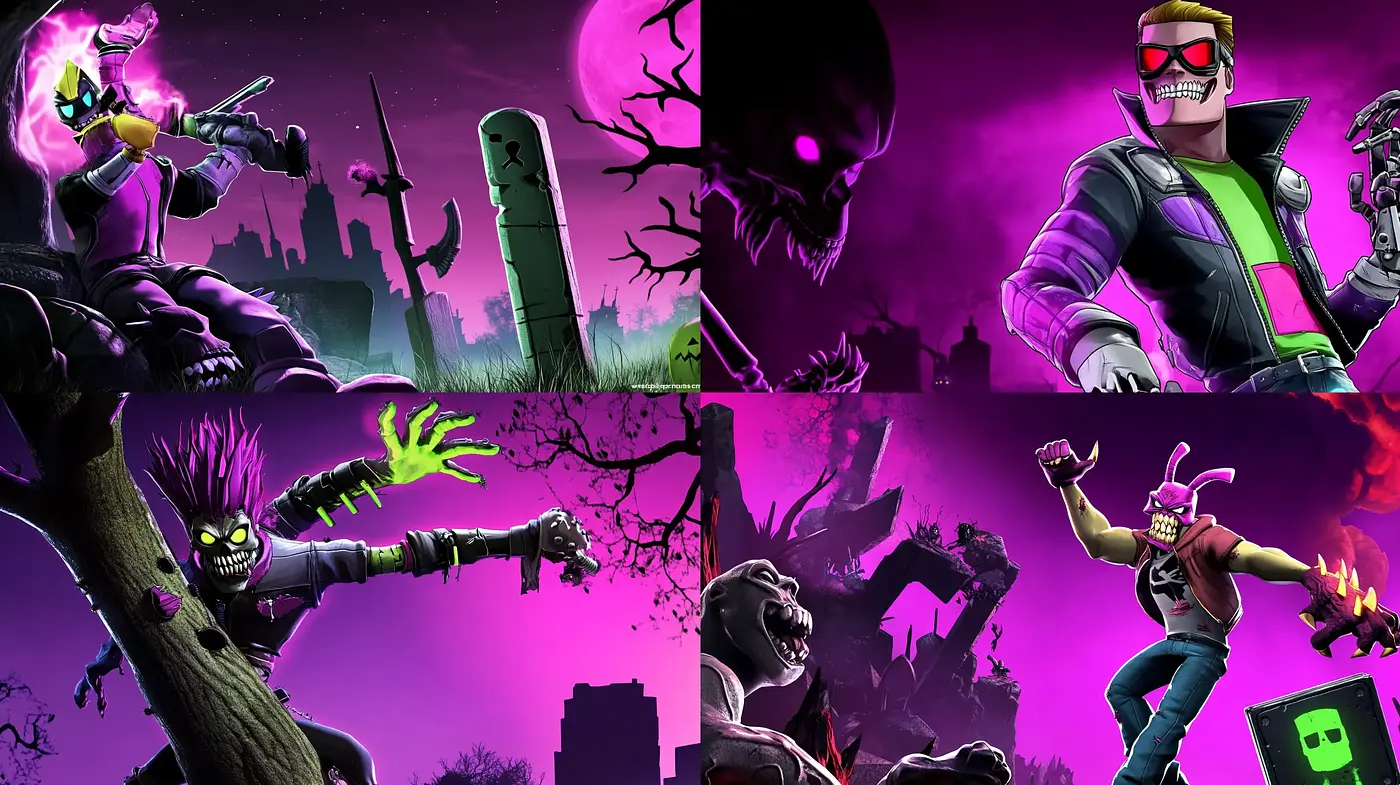 Neon Nocturne: A Vivid Dance of Comic-Book Horror - Midjourney sref style