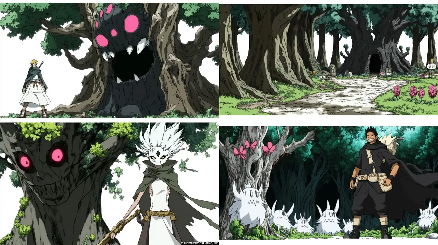 Enchanted Forest Symbiosis: A Narrative of Anime-Inspired Mythology - Midjourney sref style