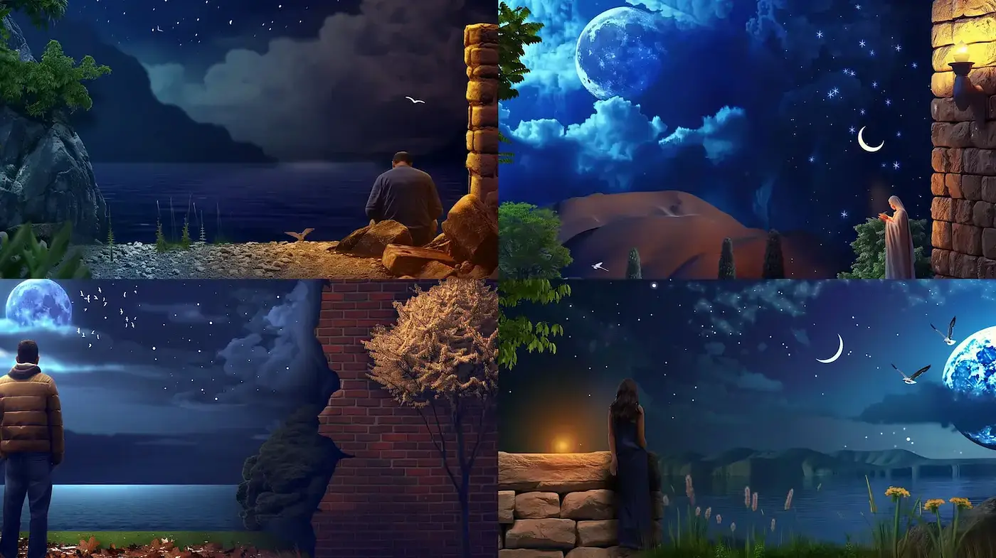 Dreamy Cosmic Landscapes with Ethereal Atmosphere and Surreal Elements - Midjourney sref style