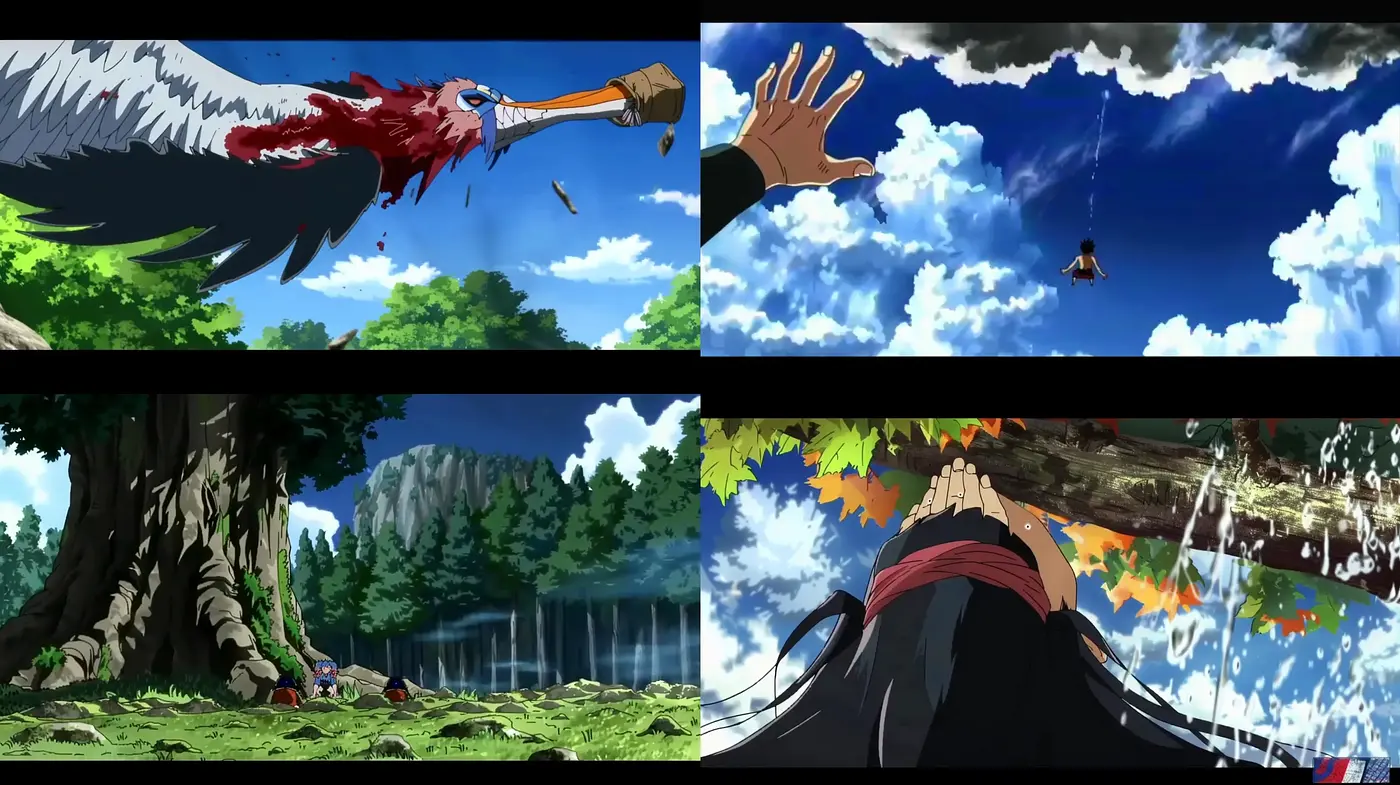 Vibrant Dynamic Anime-Inspired Action Sequences - Midjourney sref style