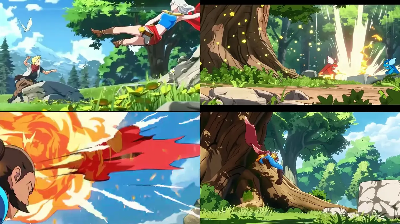Dynamic Anime-Inspired Natural Vistas - Midjourney sref style