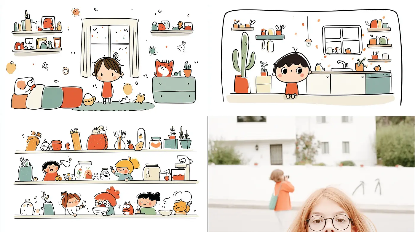 Charming and Playful Illustrations with a Whimsical Touch - Midjourney sref style