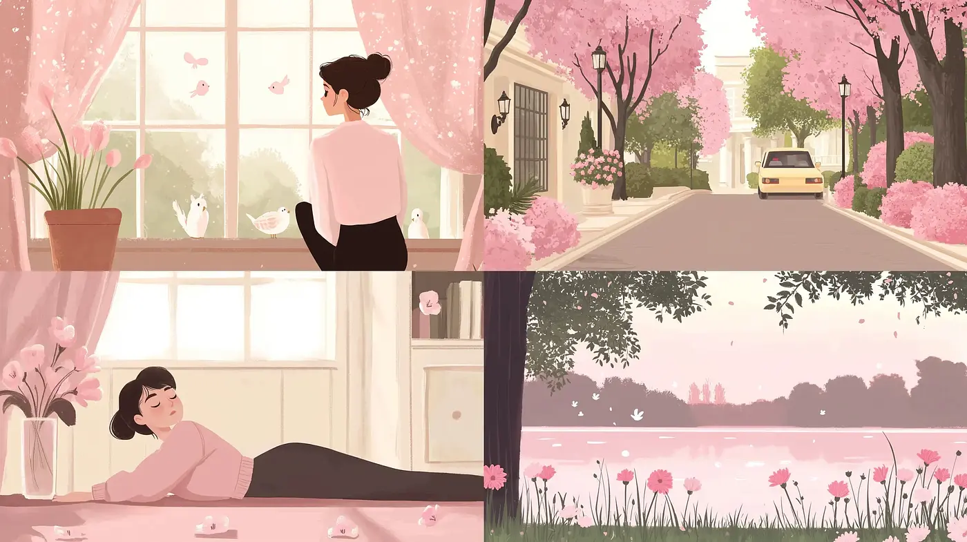 Serenity in Pastel: A Harmonious Fusion of Soft Tones and Tranquil Scenery - Midjourney sref style