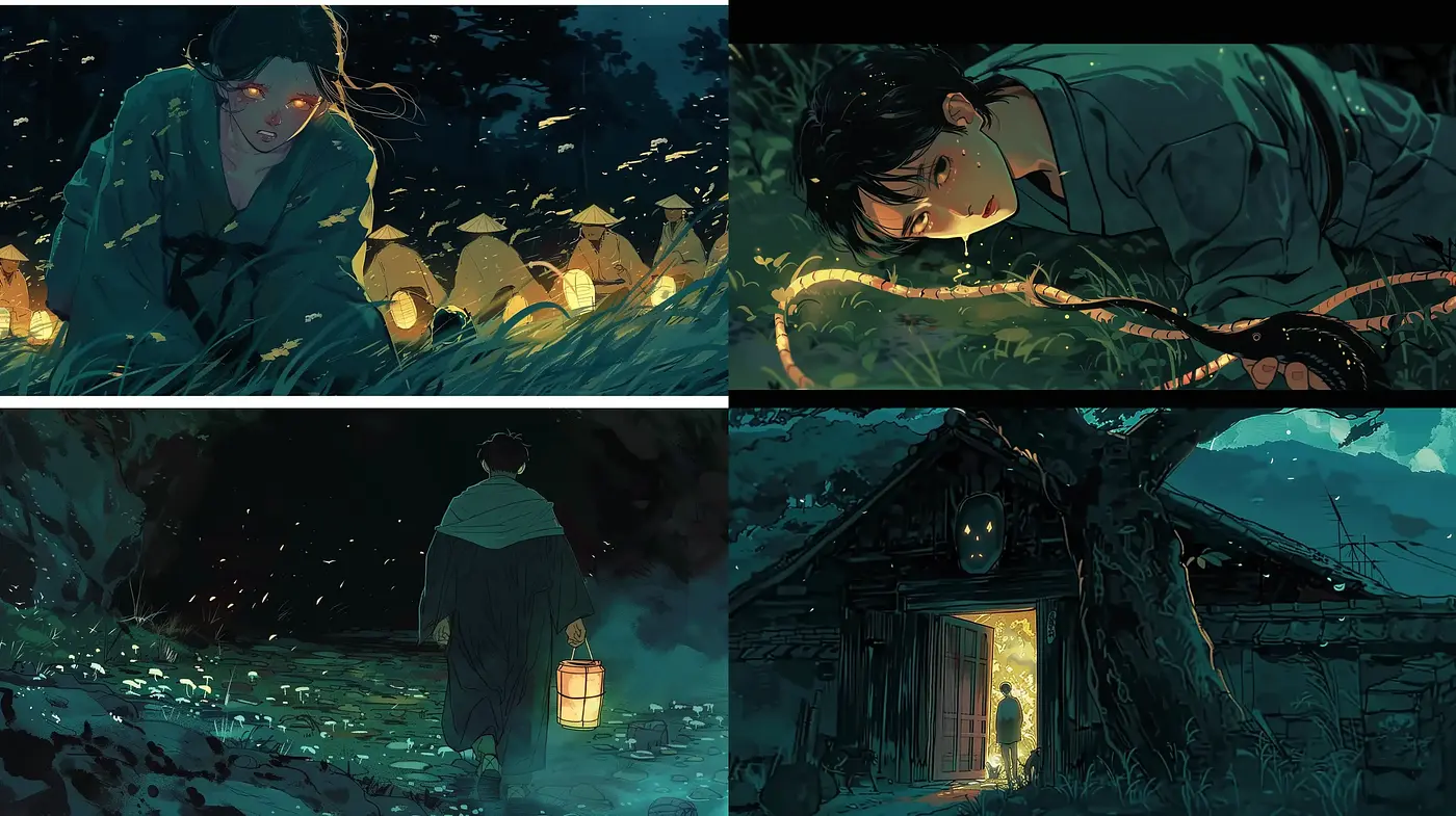 Melancholic Midnight Hues: A Painterly Homage to Serene Solitude - Midjourney sref style