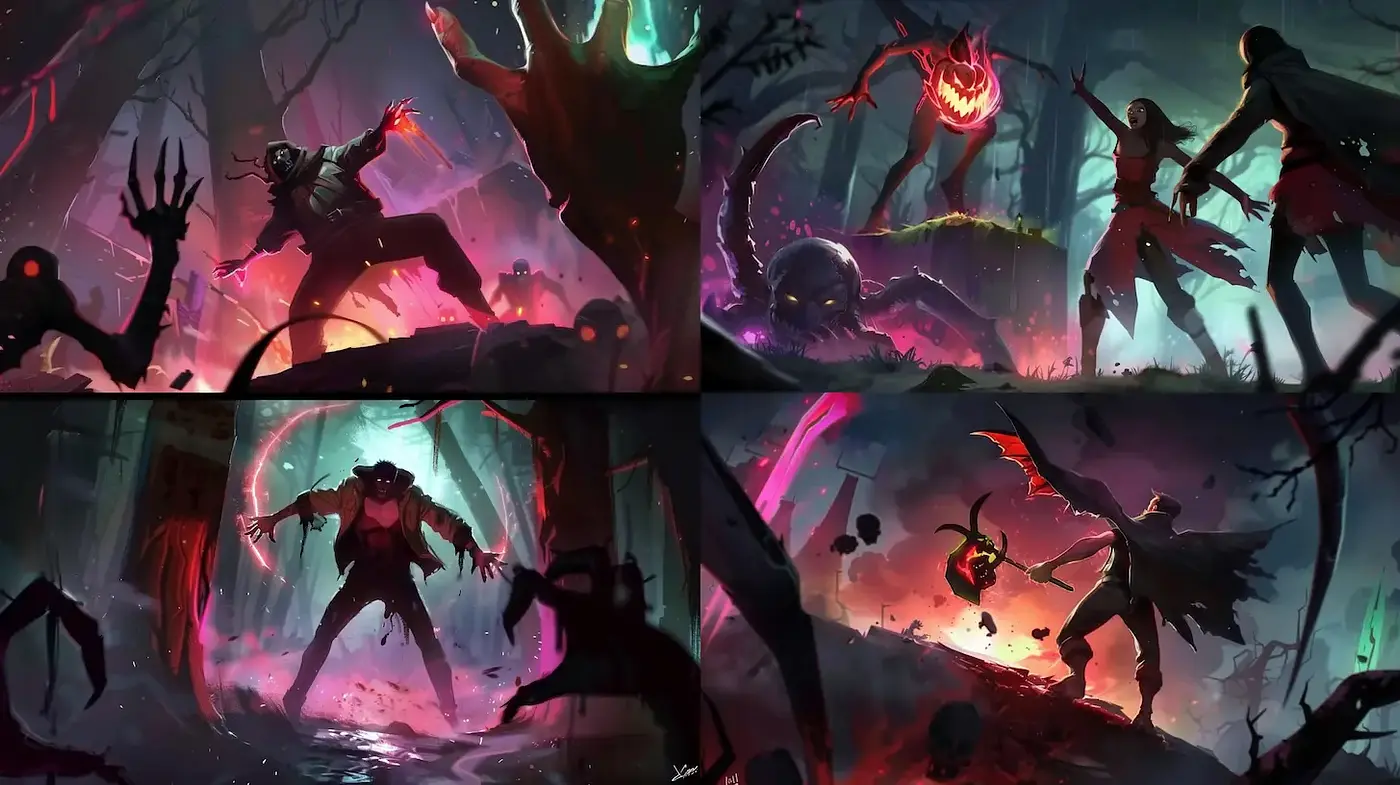 Dark Fantasy Art with a Cohesive Atmospheric Tone - Midjourney sref style