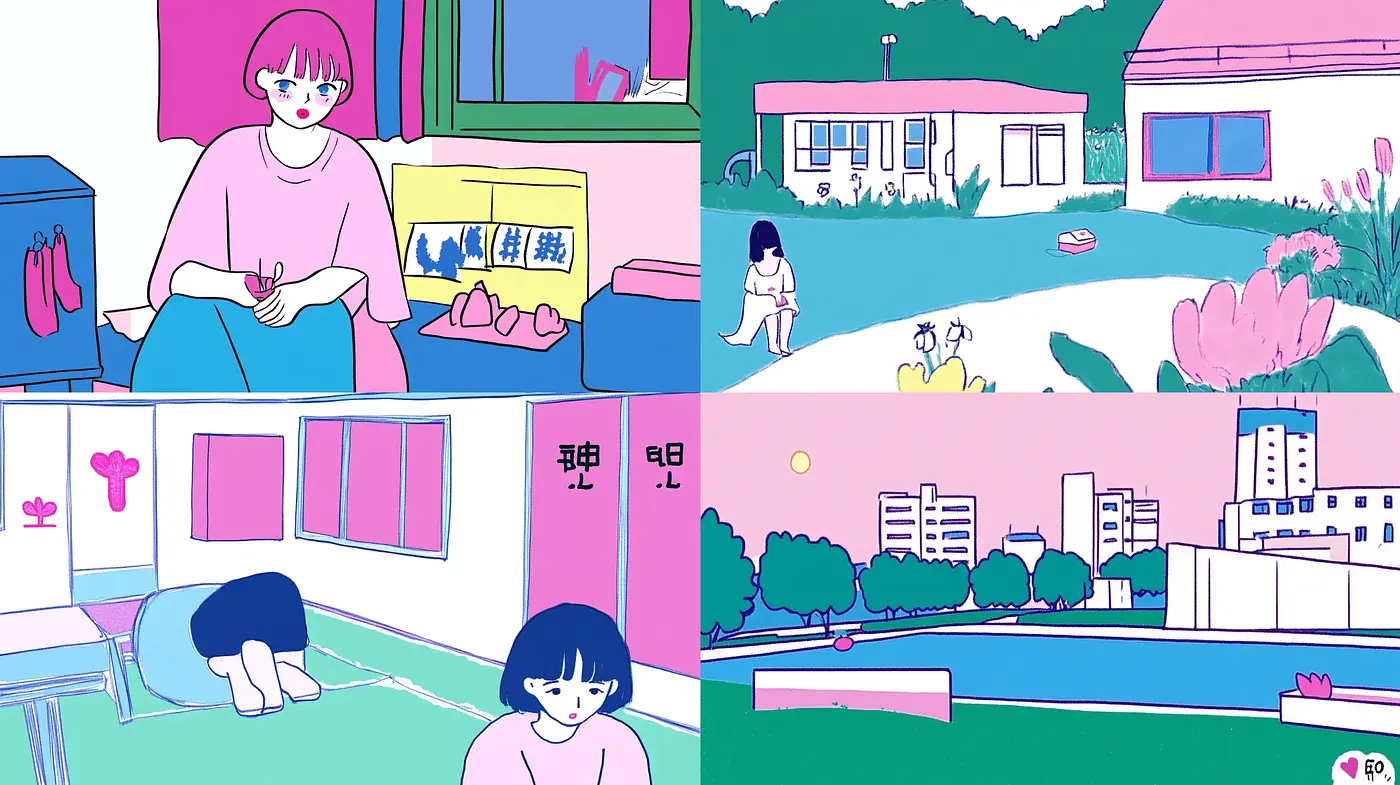 Surreal Pastel Dreamscapes with a Contemporary Anime Influence - Midjourney sref style