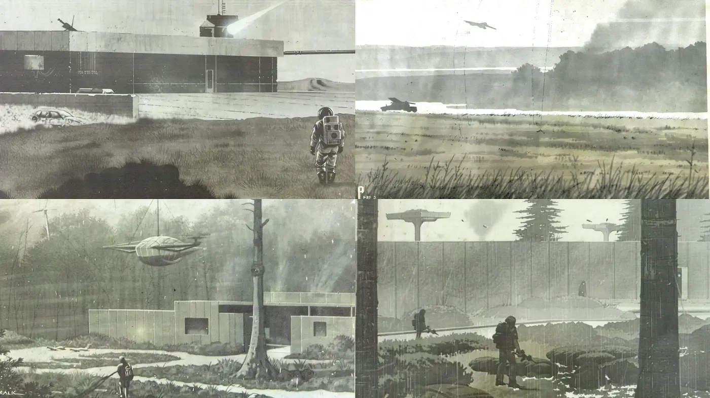 Muted Ethereal Dystopia: A Homage to Retro-futuristic Desolation - Midjourney sref style