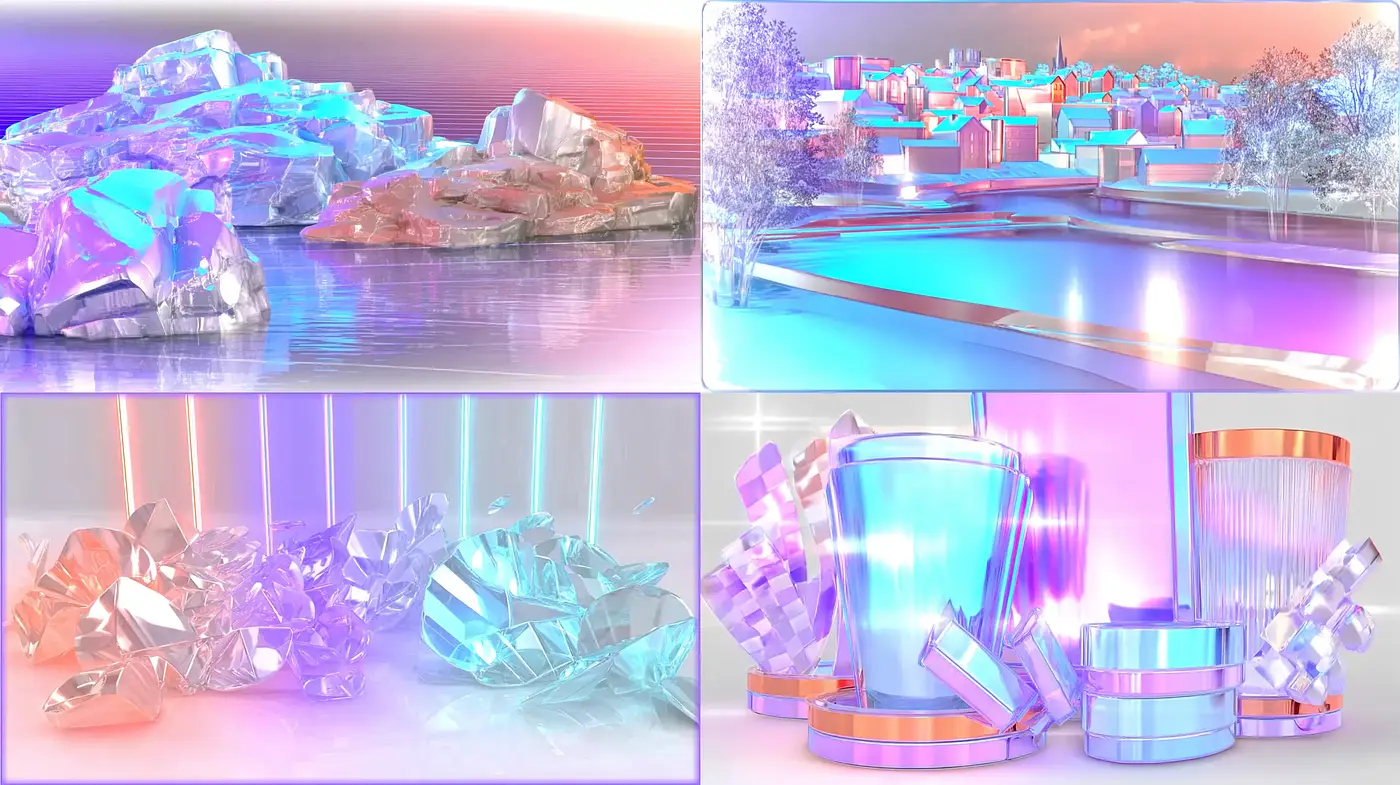 Ethereal and Futuristic Aesthetic with a Crystal Influence - Midjourney sref style