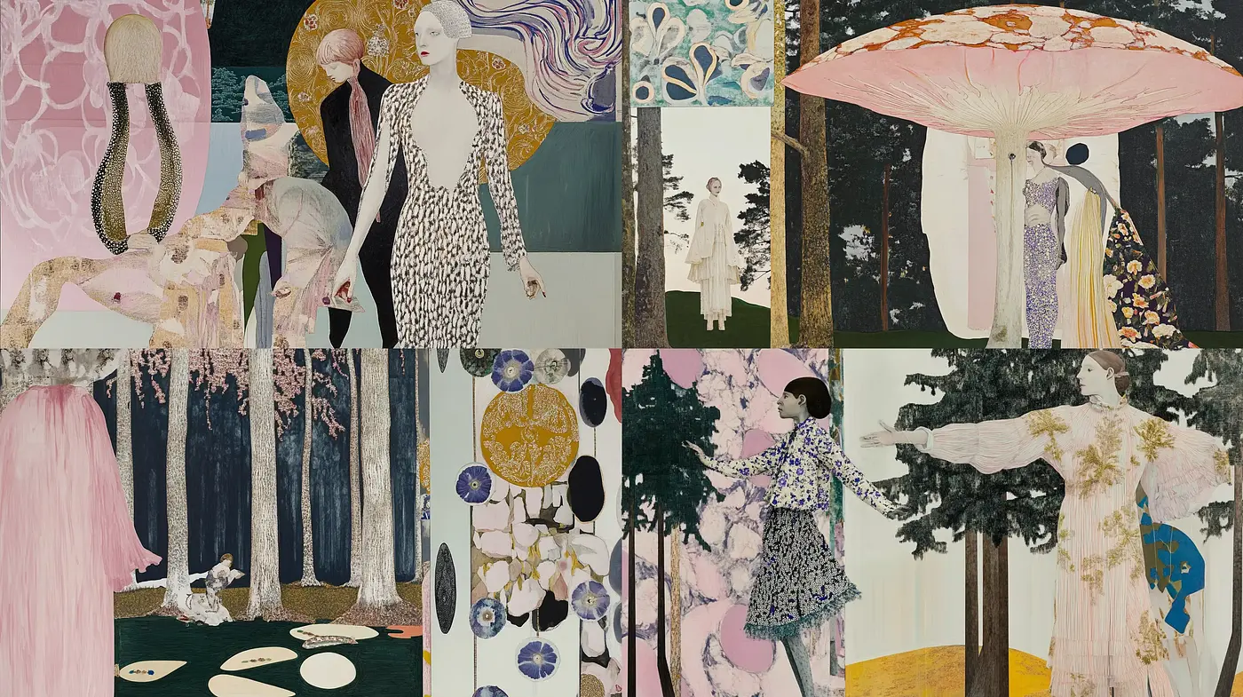 Ethereal Elegance in Nature-Inspired Whimsical Artistry - Midjourney sref style