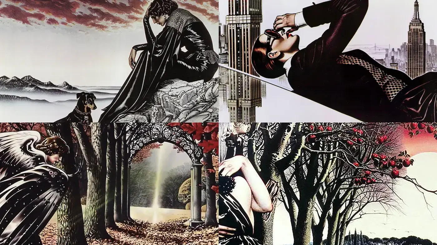 Dramatic Illustrative Style with a Contemporary Edge - Midjourney sref style