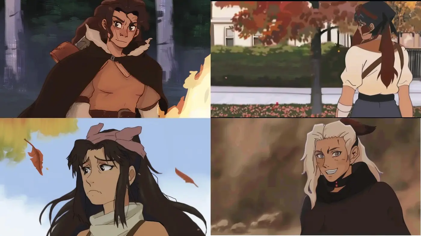 Harmonious Autumn Anime Transition: A Seamless Blend of Warm Tones and Classic Anime Line Work - Midjourney sref style