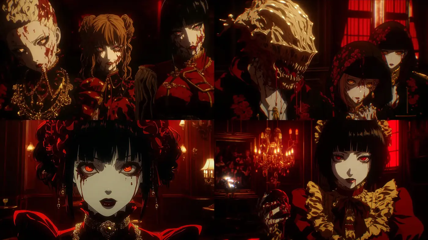 Dark and Gothic Aesthetic with Ornate Detail and Rich Textures - Midjourney sref style