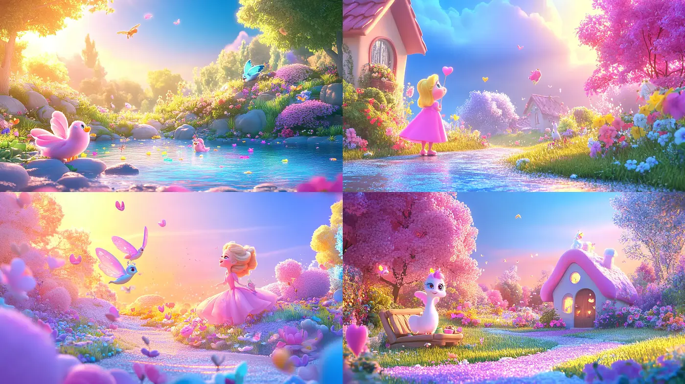 Enchanted Pastel Dreamscape with Whimsical Overtones - Midjourney sref style