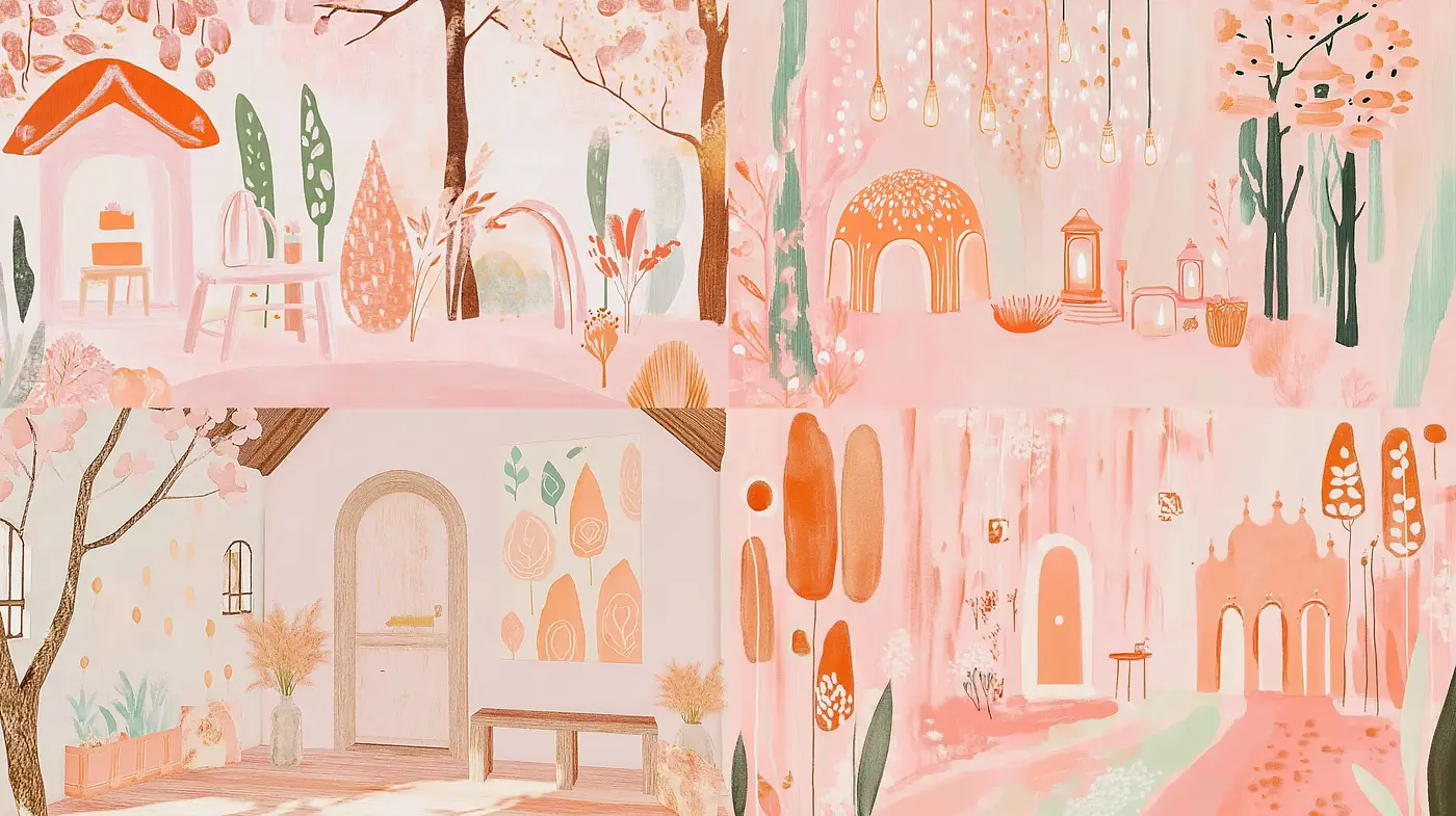 Enchanted Pastel Dreamscape: A Whimsical Exploration of Soft Hues and Ethereal Light - Midjourney sref style