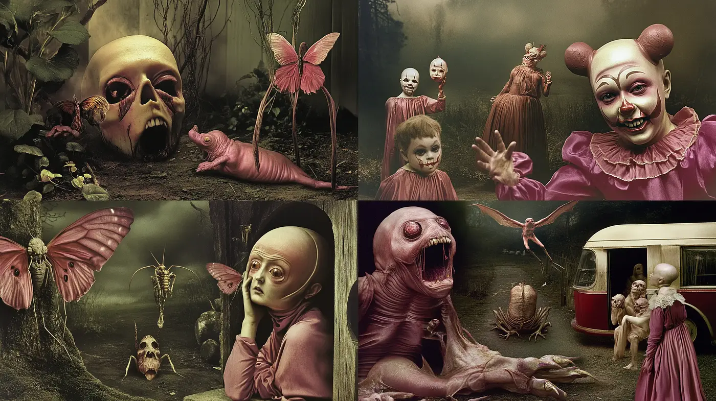 Surreal Macabre Dreamscapes with a Haunting Victorian Influence - Midjourney sref style