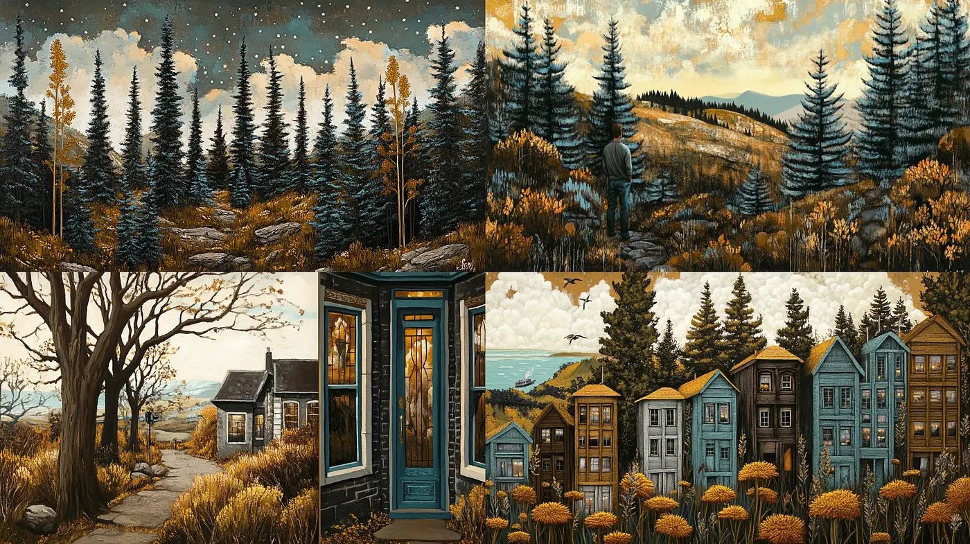 Rustic Enchantment in Earthy Tones - Midjourney sref style