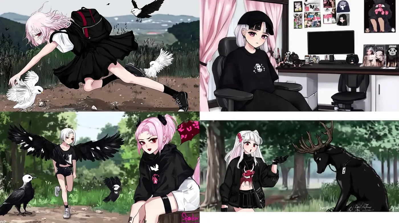 Pastel Elegance with Anime Essence and Nature Accents - Midjourney sref style