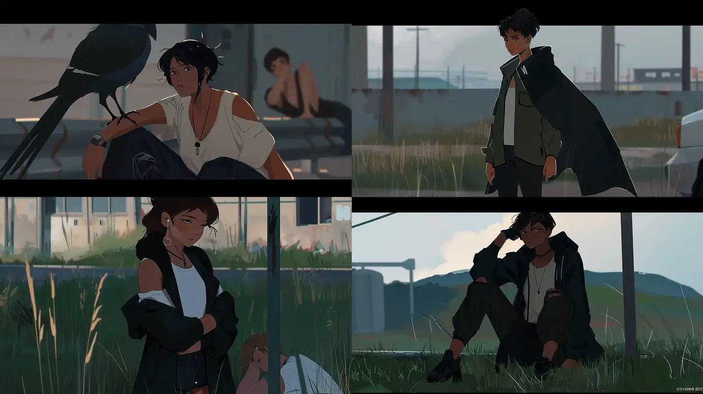 Serene Dusk in Contemporary Anime - Midjourney sref style