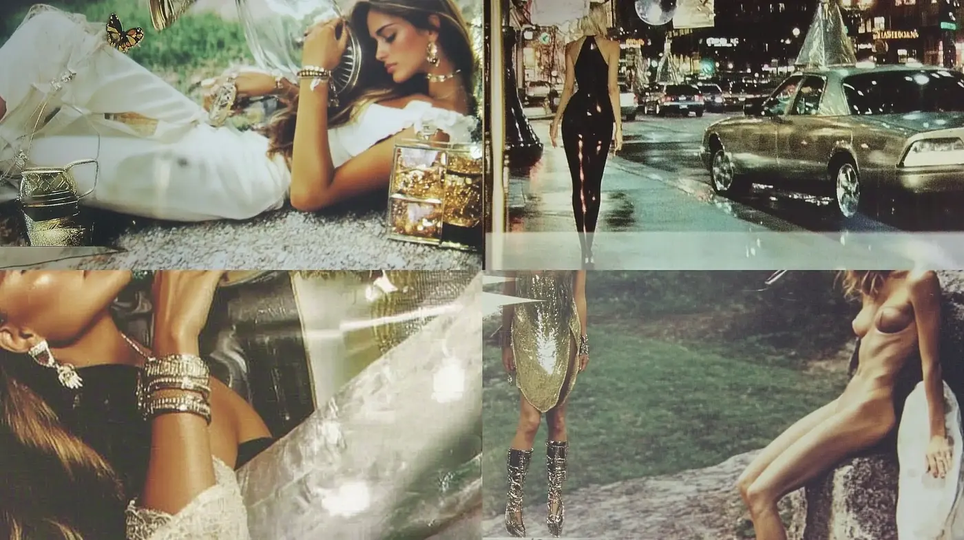 Ethereal Gloss and Urban Twilight: A Study in Sepia Tones and Textured Reflections - Midjourney sref style