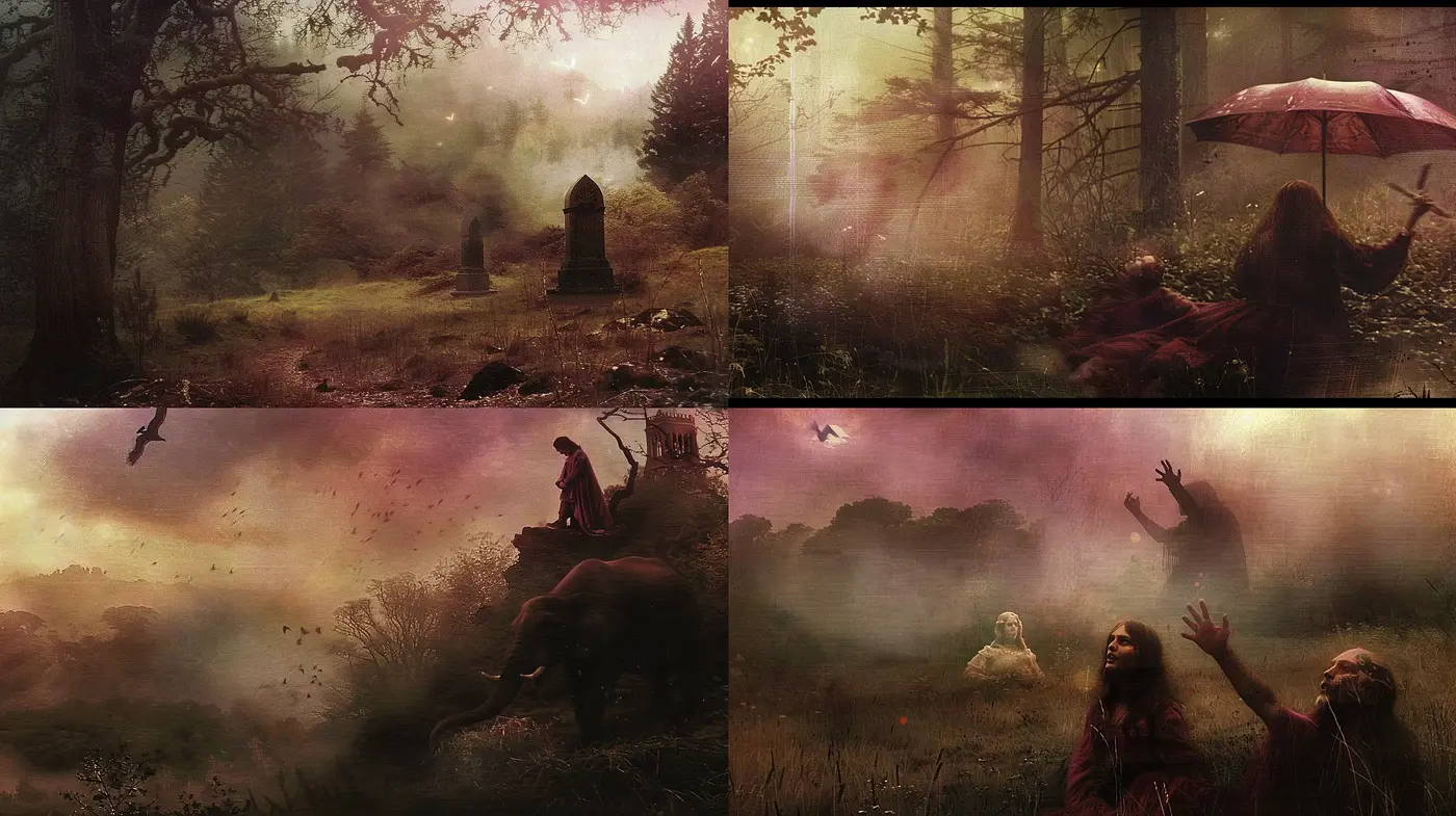 Ethereal Twilight Hues in Surrealist Enchantment - Midjourney sref style