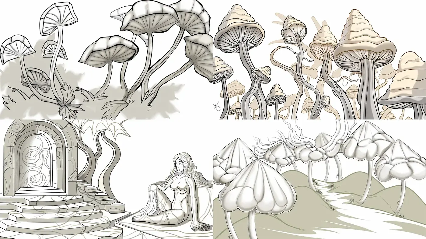 Whimsical Botanical Environments with Ethereal Realism - Midjourney sref style