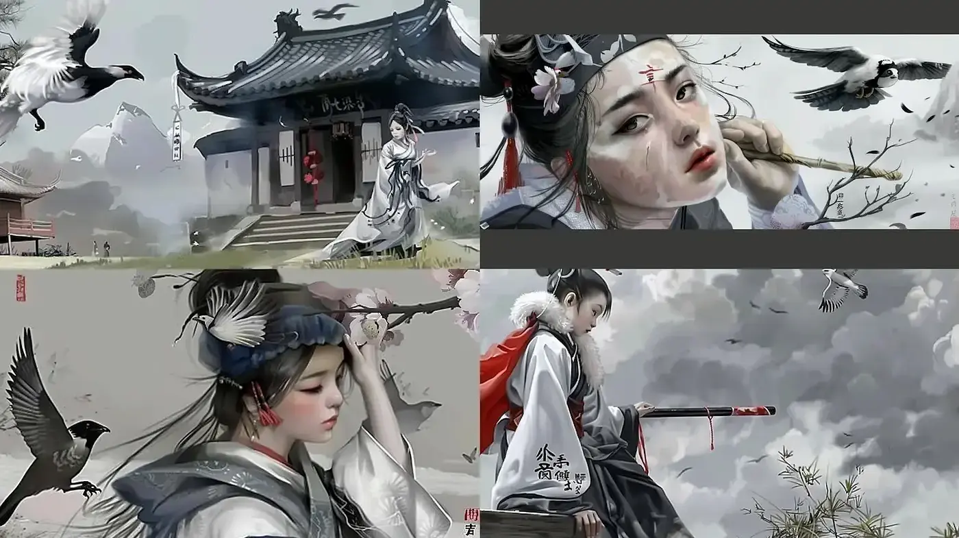 Ethereal and Mystical Aesthetic with Traditional Asian Influences - Midjourney sref style