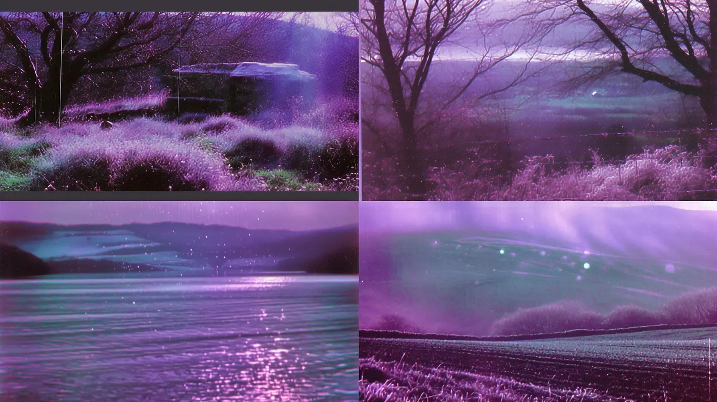 Ethereal Twilight Hues: A Study in Consistent Surrealist Expression Across Varied Landscapes - Midjourney sref style