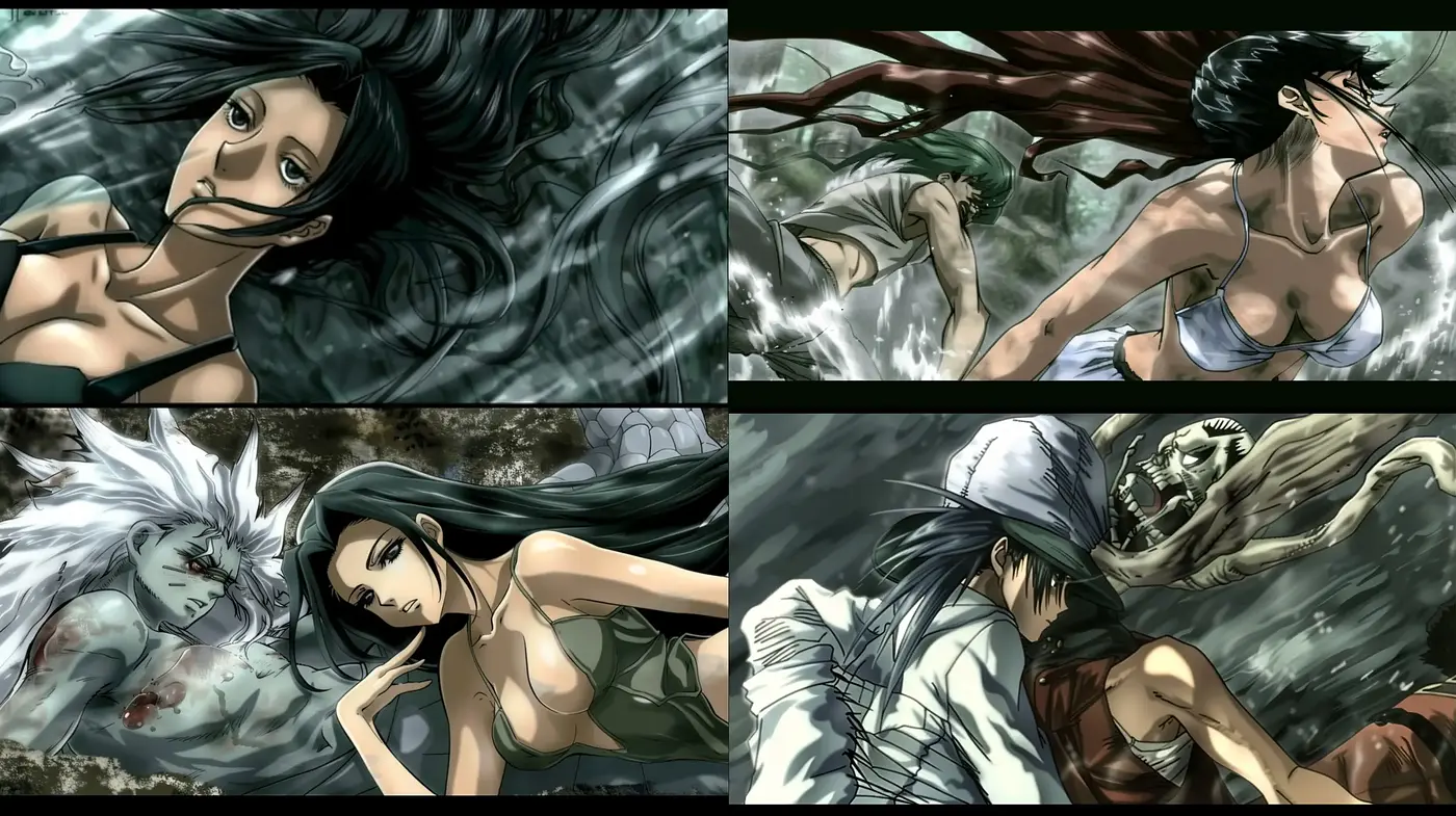 Dynamic Energy in a Vivid Anime-Inspired Artistic Rendering - Midjourney sref style