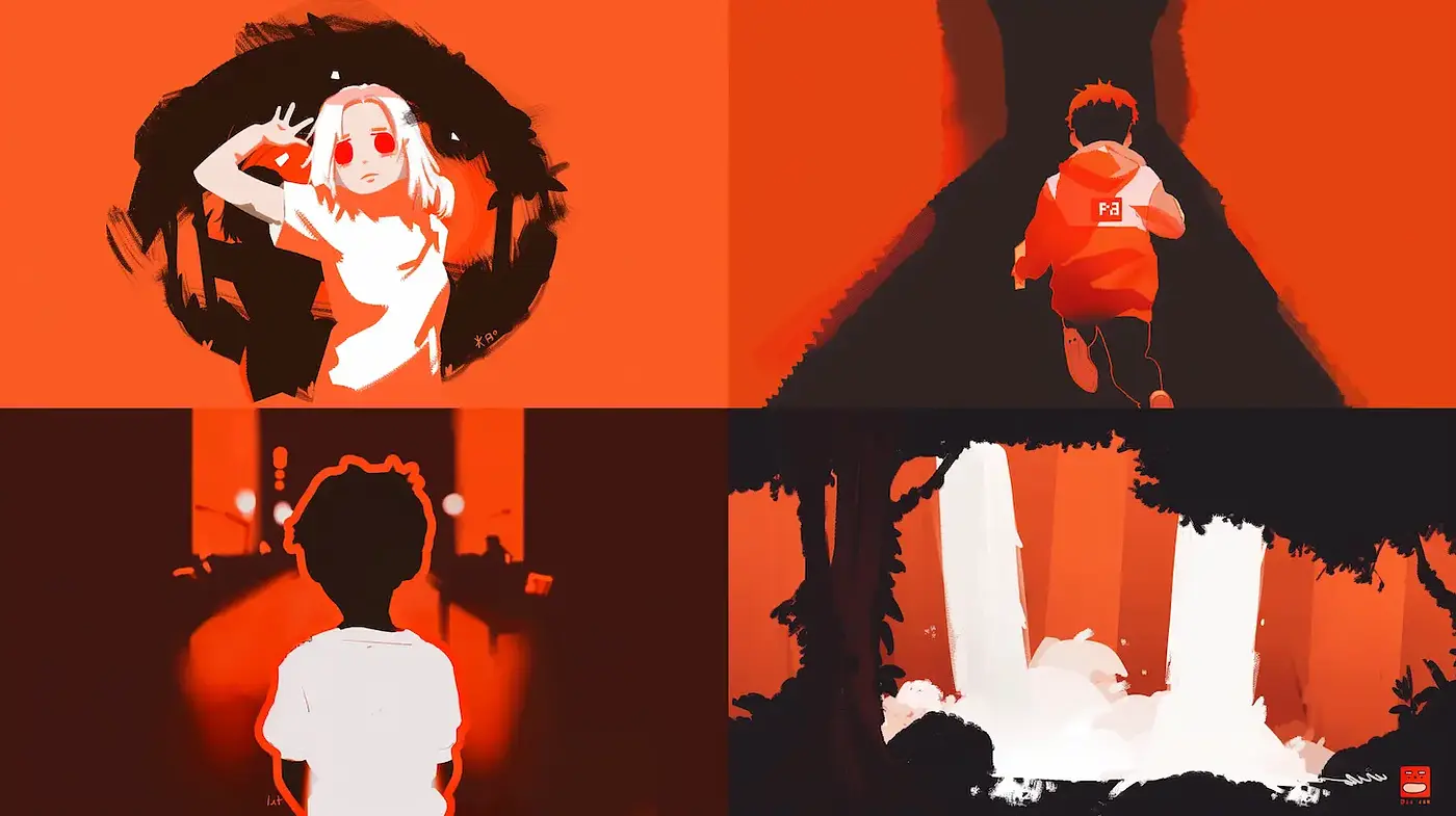Dynamic Illustrations with a Bold Narrative Style - Midjourney sref style