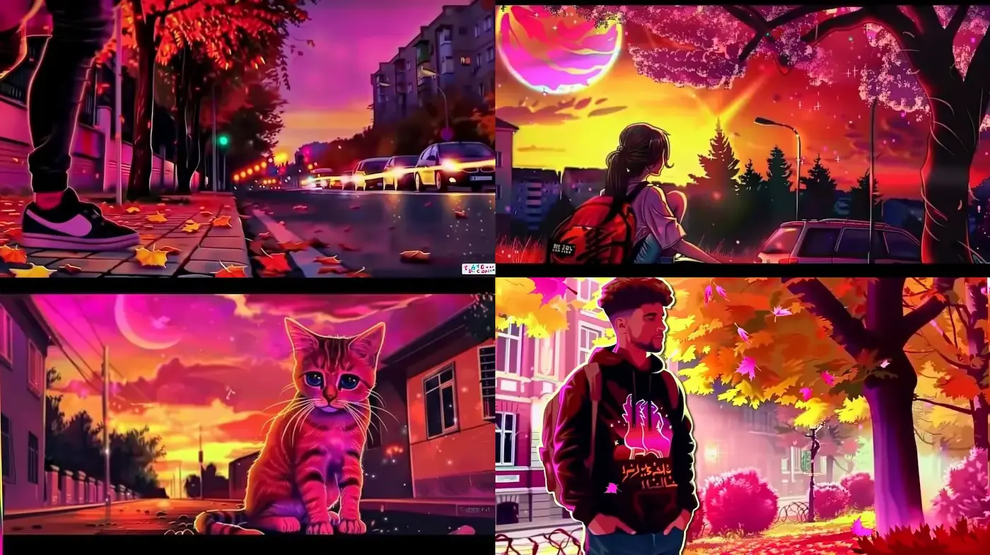 Vivid and Dreamlike Urban Scenes with a Surreal Touch - Midjourney sref style