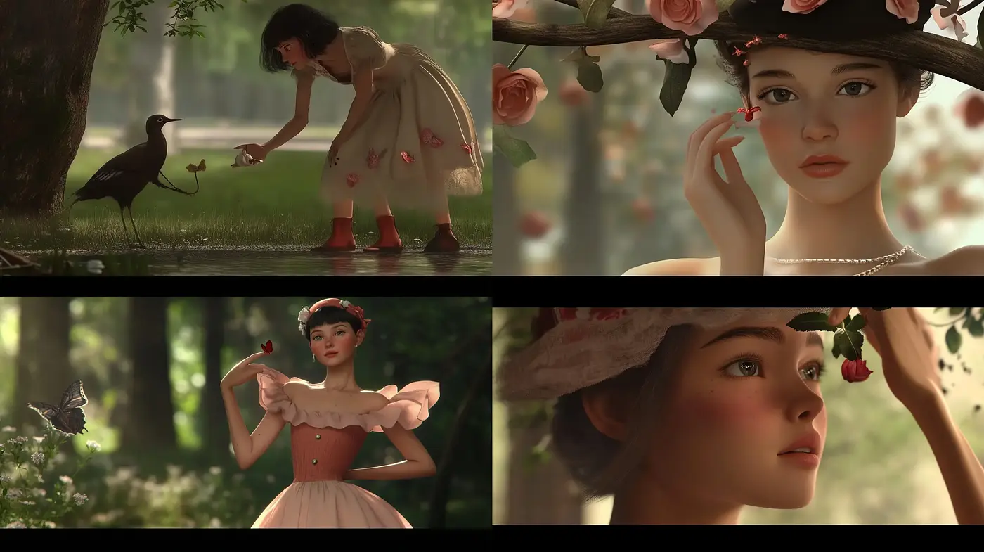 Enchanted Pastoral Elegance: A Softly Lit Journey Through Serene Digital Artistry - Midjourney sref style