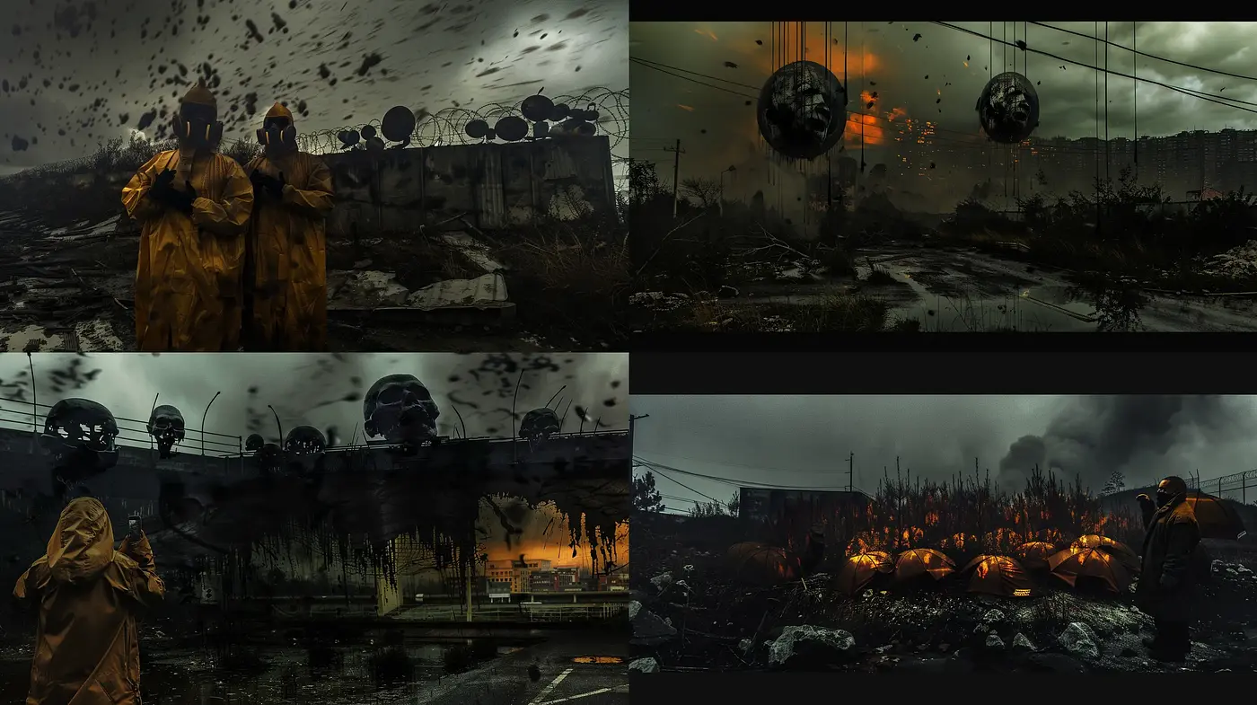 Dystopian Hues of Desolation: A Gritty Atmospheric Fusion - Midjourney sref style